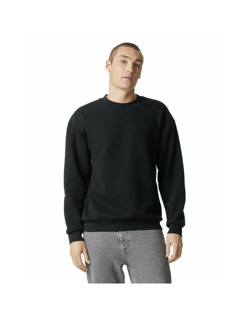 American Apparel Black Reflex Fleece Crewneck Sweatshirt