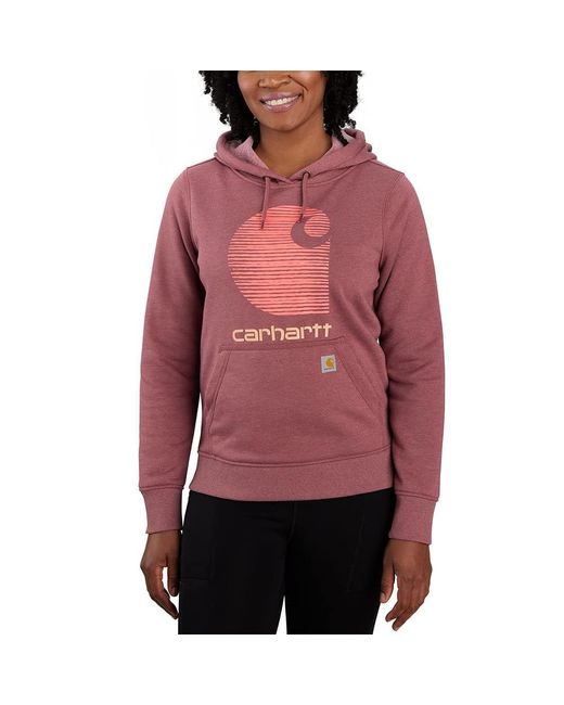 Carhartt Red Rain Defender Relaxed Fit Midweight C Logo Graphic Sweatshirt