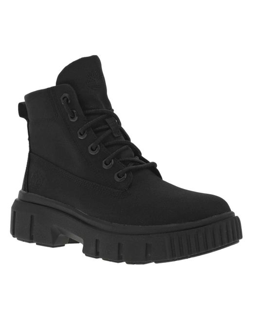 Timberland Mid Lace Up Boot in het Black