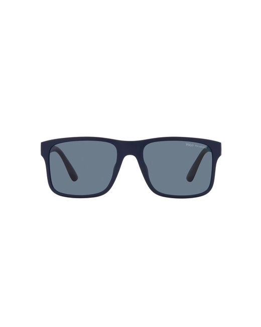 Polo Ralph Lauren Black S Ph4195u Universal Fit Rectangular Sunglasses for men