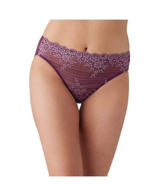 Wacoal Embrace Lace Hi-cut Brief Panty in Purple