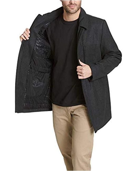Dockers Weston Wool Blend Car Coat With Scarf (standard & Bigtall