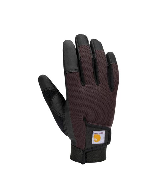 Carhartt Black Synthetic Leather High Dexterity Touch Sensitive Secure Cuff Glove