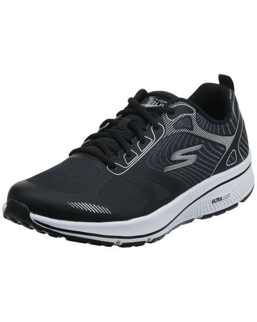 Skechers S Gorun Con Track Running Shoes Black/white 6.5 for men