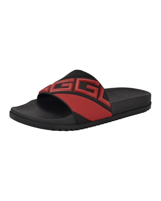 Guess Odent Slide Sandaal Voor in het Red voor heren