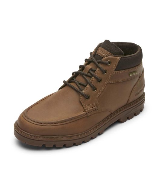 Rockport Brown Weather Ready Moc Boot Ankle for men