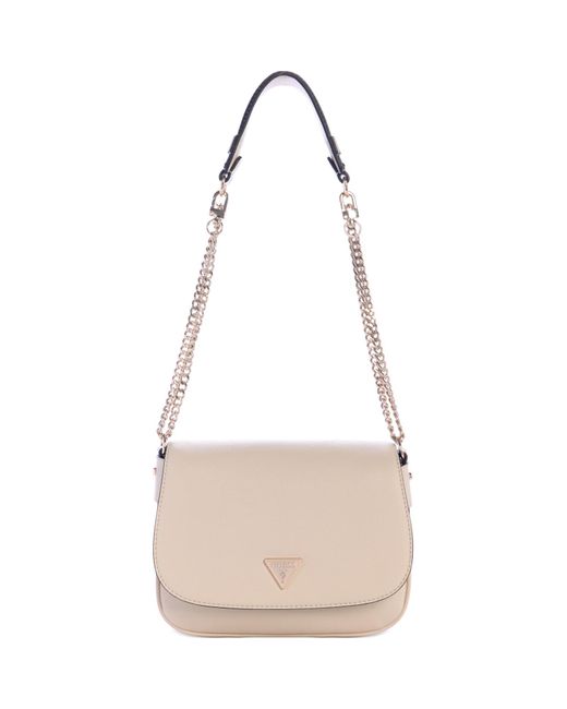 Guess Natural Fedora Flap Shoulder Bag Bone