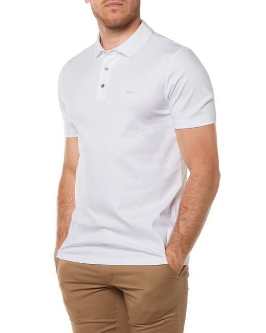 Michael Kors Men's White Sleek Mk Polo