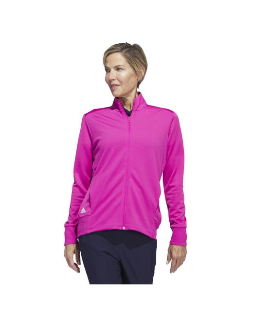 Adidas Pink Standard Textured Full Zip Jacket