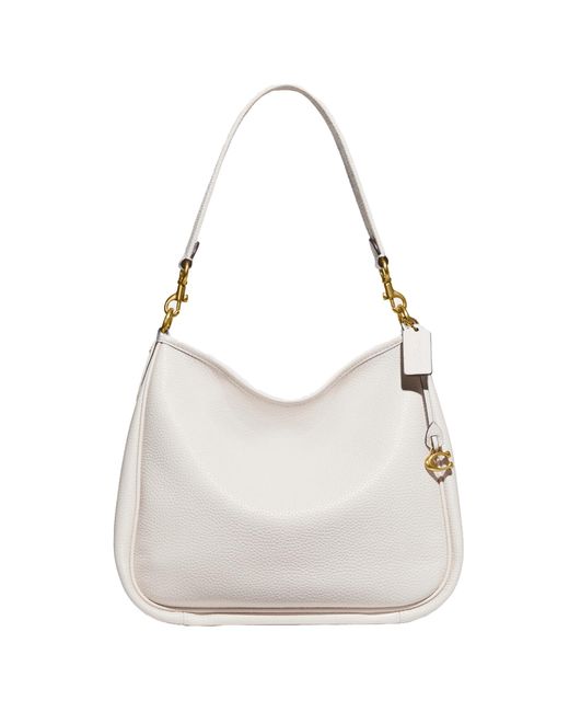 COACH Gray Soft Pebble Leather Cary Shoulder Bag