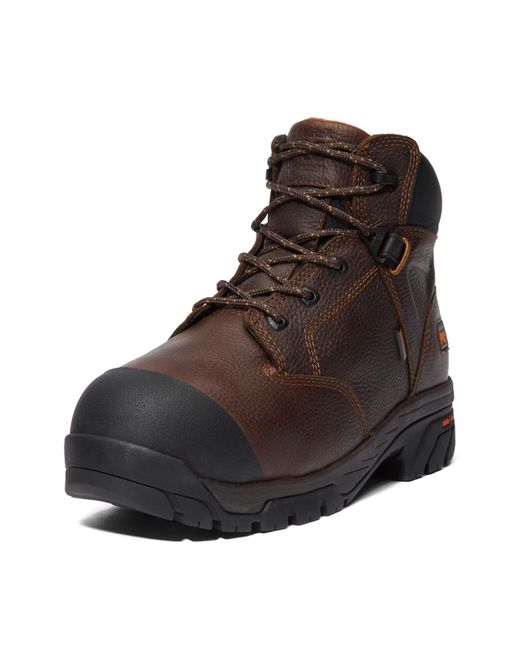 Timberland Brown Helix Internal Met Guard 6 Inch Composite Safety Toe Industrial Work Boot for men