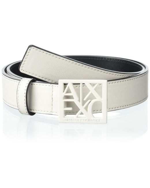 Emporio Armani Black A | X Armani Exchange Ax Tonal Logo Hardware Belt