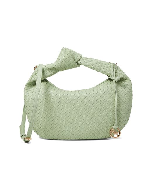 Anne Klein Green Mini Woven Shoulder Bag