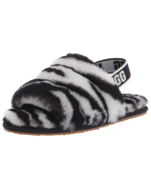 ugg fluff yeah slide zebra