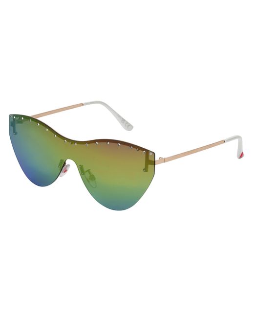 Betsey Johnson Green Summertime Shield Sunglasses