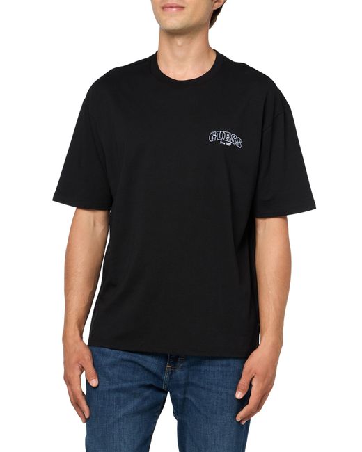 Guess Black Eco Model Logo Tee for men