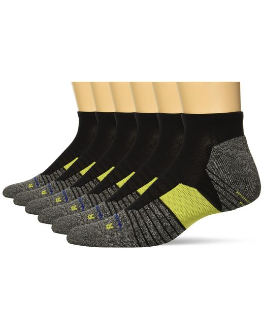 Champion , Performance Sport Running Socks, Crew, Ankle, And No Show, 6-pack, Black Assorted, 6-12 for men