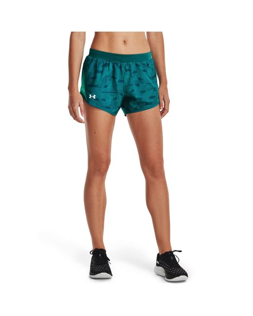 Under Armour Blue S Fly By 2.0 Printed Running Shorts,