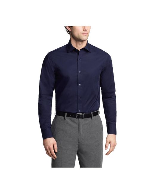 Tommy Hilfiger Blue Dress Shirt Slim Fit Essentials for men