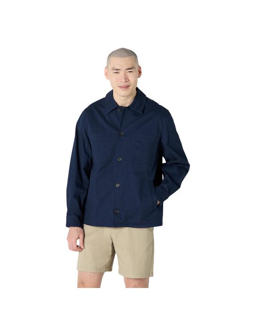 Amazon Essentials Relaxed-fit Stretch Cotton Utility Jacket in Blue for ...