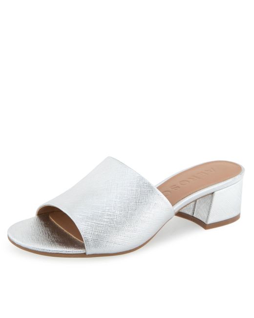 Aerosoles White Como Slide Sandal
