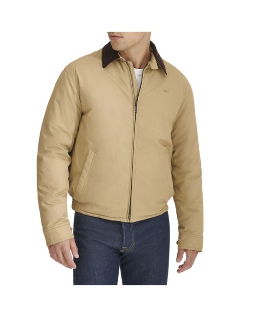 Dockers Natural Cotton Twill Bomber Jacket With Padded Lining for men