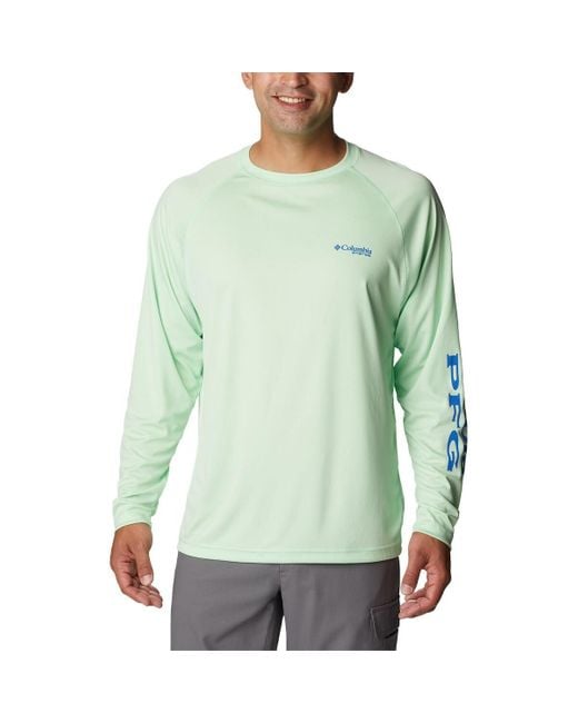 Columbia Terminal Tackle Long Sleeve Fishing Shirt in Green for