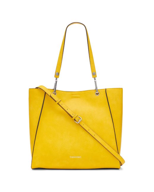 Reyna North/South Tote Donna di Calvin Klein in Yellow
