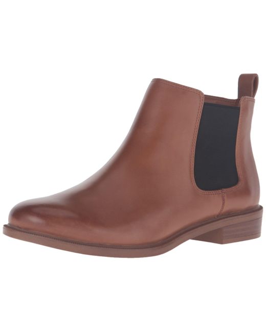 clarks tan leather chelsea boots