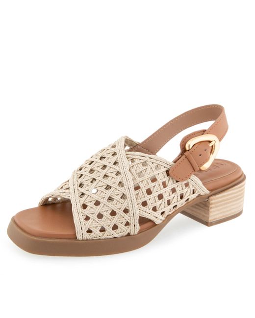 Aerosoles Brown Demi Heeled Sandal