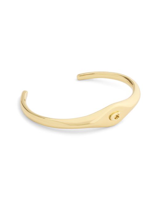 COACH Metallic Jewelry Signature Signet Cuff Bracelet