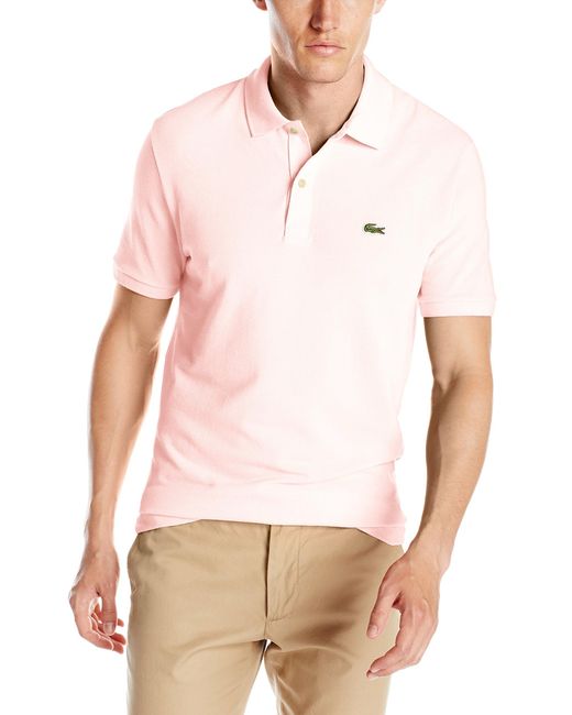 lacoste men's classic pique slim fit short sleeve polo shirt