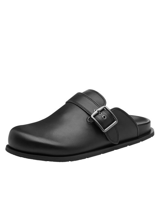 COACH Black Buckle Clog for men