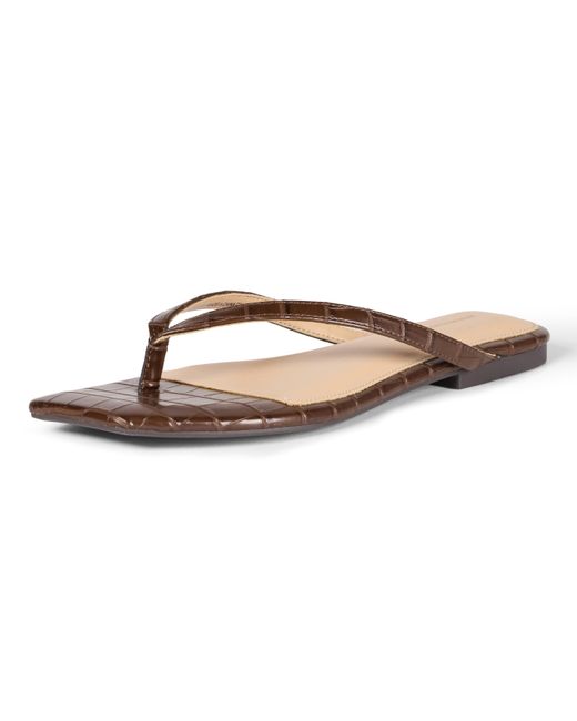 Amazon Essentials Brown Thong Sandals