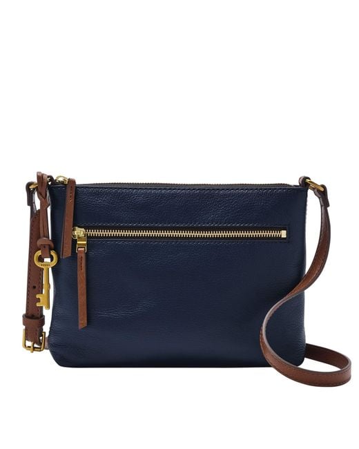 Fossil Fiona Small Crossbody Purse Handbag in Blue Lyst