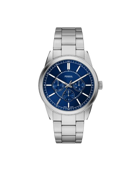 Fossil Metallic Pearson Multifunction Stainless Steel Watch for men