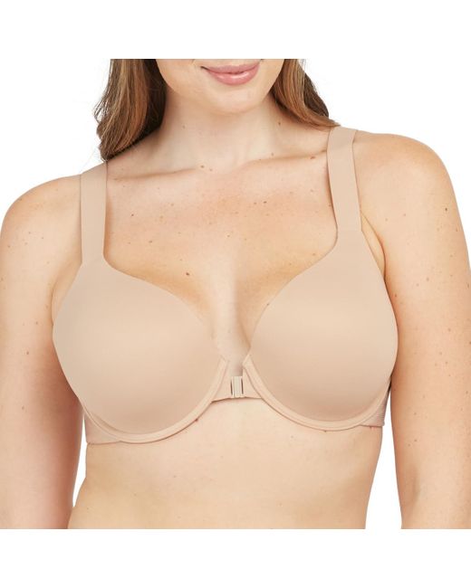 Spanx Natural Llelujah Lightly Lined Full Coverage Bra - Comfort Bra For Full Coverage - Everyday T-shirt Bra - Front Closure - Hosiery Back