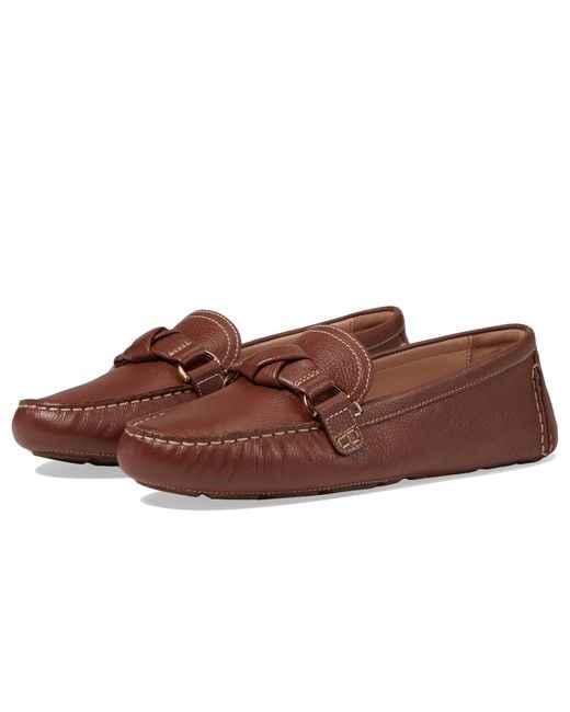 Cole Haan Women's Brown Emmie Knot Driver Flat Shoes 11 B