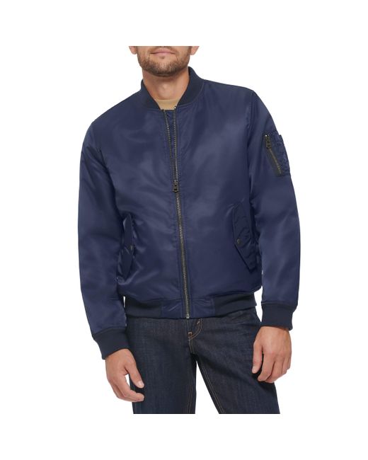 Levi's Blue Ma-1 Flight Bomber Jacket for men