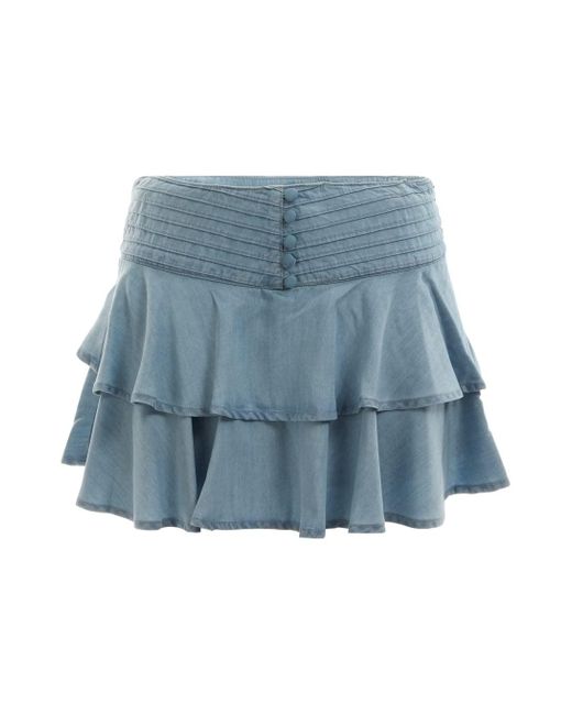 Mini jupe-short Della pour femme Guess en coloris Blue