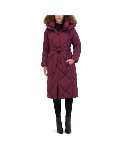 Kenneth Cole Purple Outerwear Coat,wine,medium