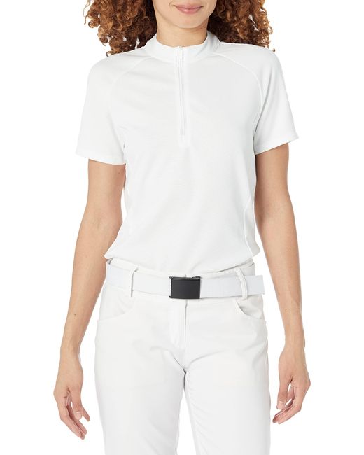 Adidas White Golf Standard S Texture Polo Shirt