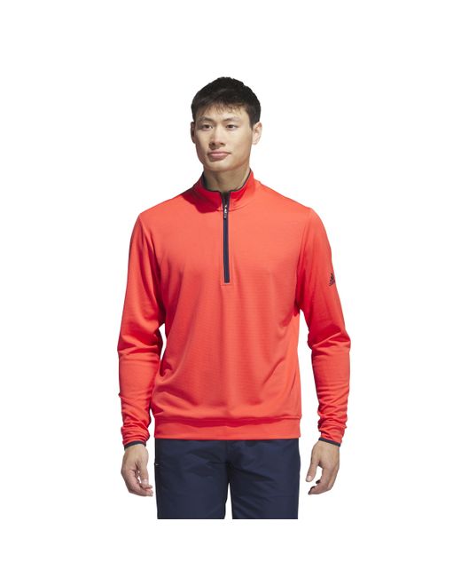 Adidas Red S Quarter-zip Pullover for men