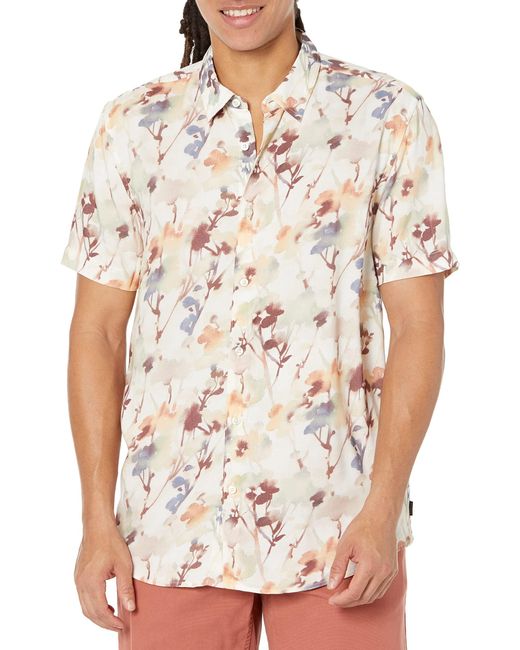 Guess White Eco Rayon Desert Poppy Shirt for men