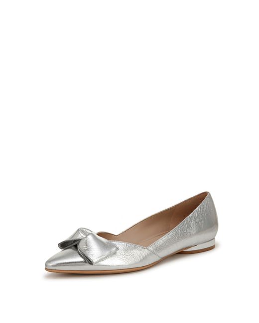 Naturalizer Multicolor S Havana Pointed Toe Slip On Dress Ballet Flat Silver Bow 6 W