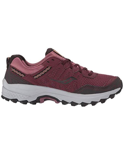 Saucony Synthetic Grid Excursion Tr12 (burgundy/grey) Shoes | Lyst