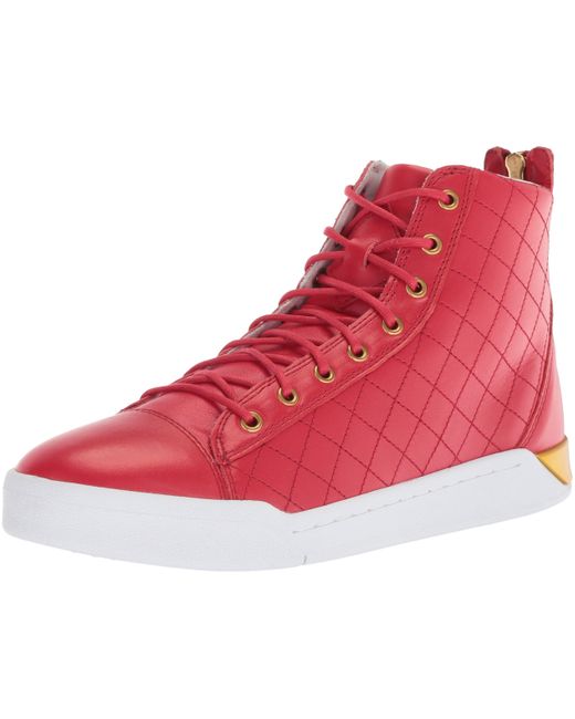 DIESEL Red Tempus Diamond Fashion Sneaker for men