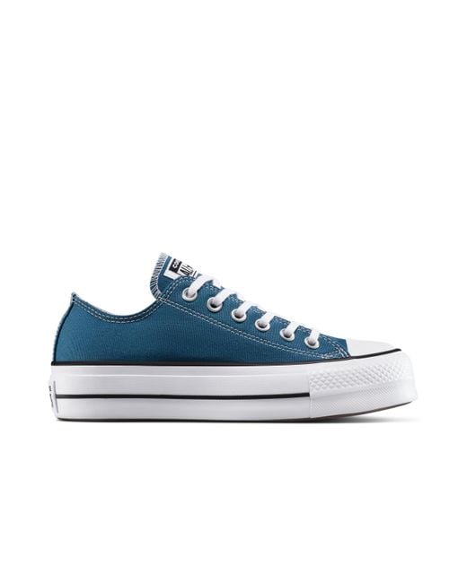 Converse Blue Chuck Taylor All Star Lift Platform Low Top
