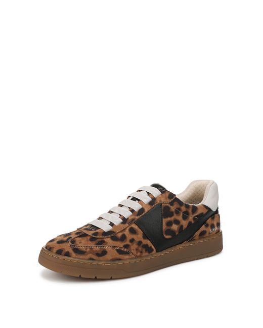 Franco Sarto Ponti Sneaker Brown Leopard Print Microfiber 8 W
