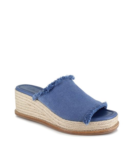 Splendid Blue Fashion Espadrille Wedge Sandal